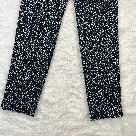 New Tory Burch Navy Blue Confetti Jacquard Trouser Pants NWT Designer Women’s 0 - Picture 3 of 12